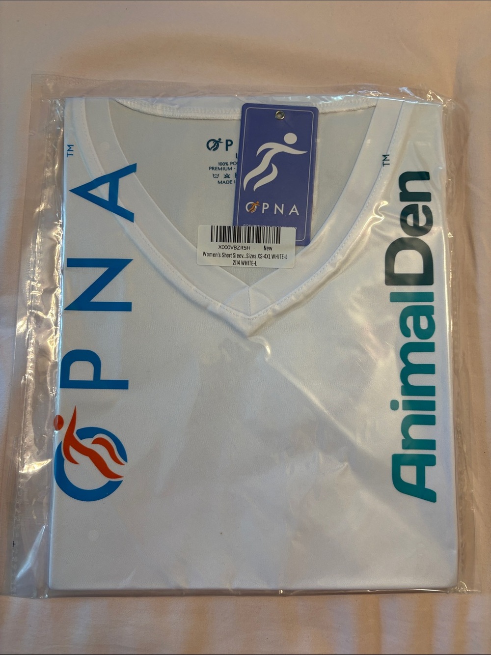 White Men's Short Sleeve Performance V-Neck Jersey